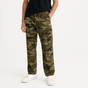 NWT CHAPS Boys' Size 18 Camouflage Green Cargo Pants‎ Utility Pockets Outdoor